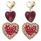 Candy Sweet Jewellery oorbellen CS24251 goudkleurig/donkerrood