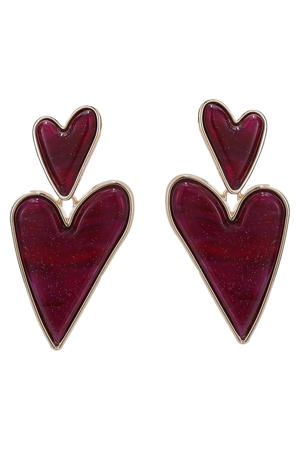 oorbellen CS22757 donkerrood
