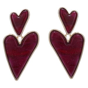 oorbellen CS22757 donkerrood