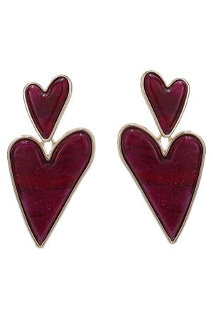 oorbellen CS22757 donkerrood