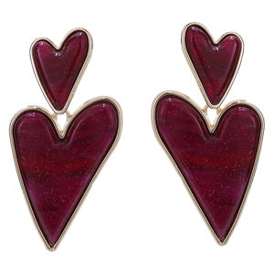 oorbellen CS22757 donkerrood