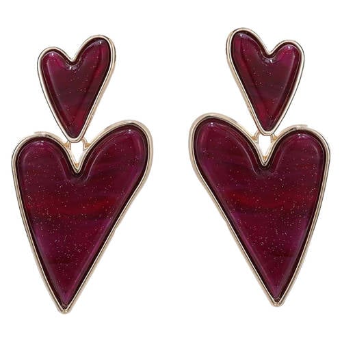 Candy Sweet Jewellery oorbellen CS22757 donkerrood afbeelding