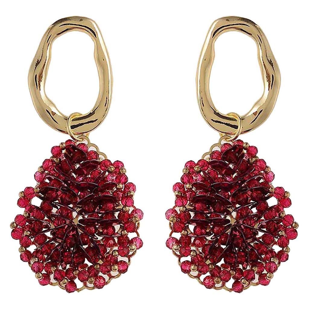 Candy Sweet Jewellery oorbellen CS24243 goudkleurig/framboos