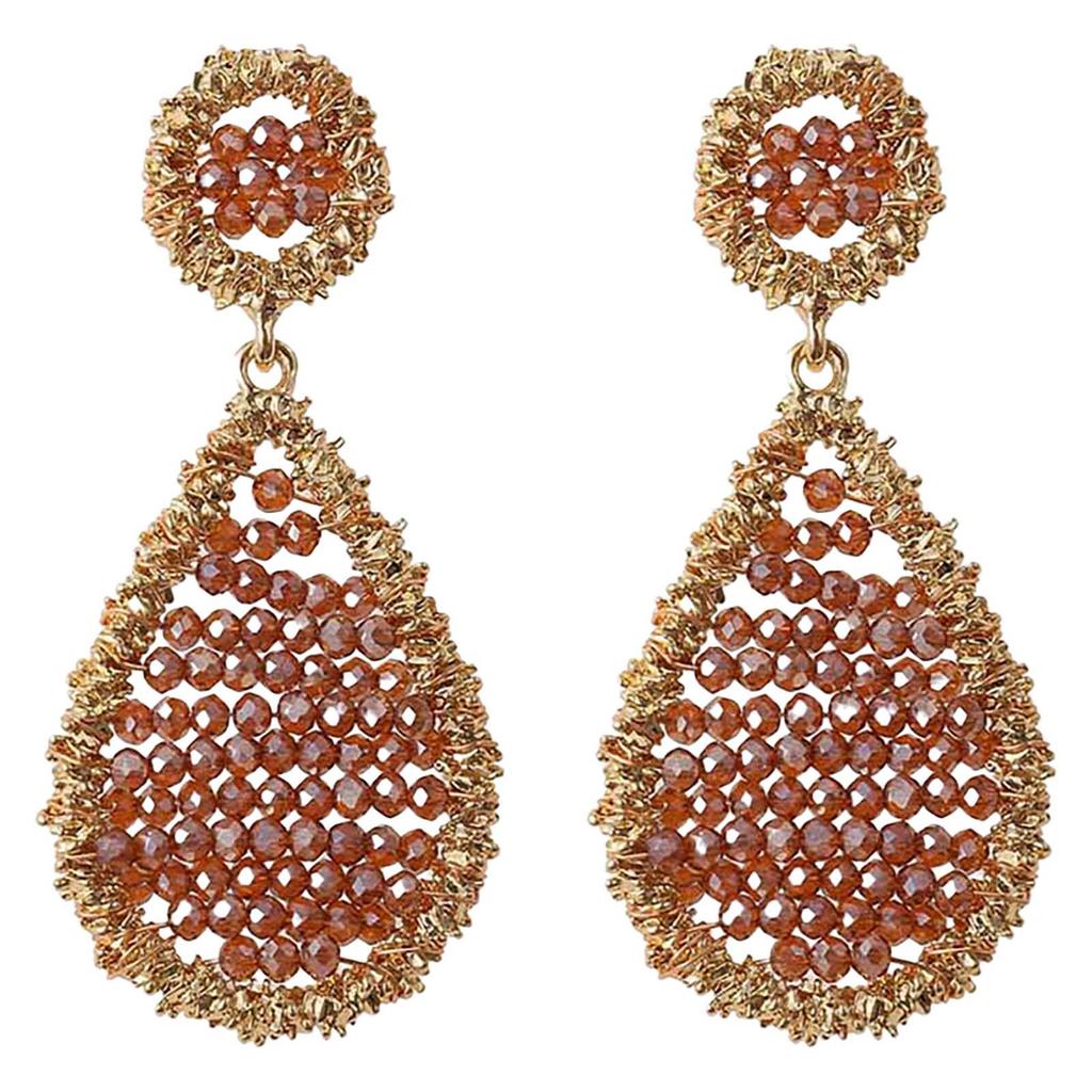 Candy Sweet Jewellery oorbellen CS24239 goudkleurig/zand
