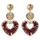 Candy Sweet Jewellery oorbellen CS24254 goudkleurig/donkerrood