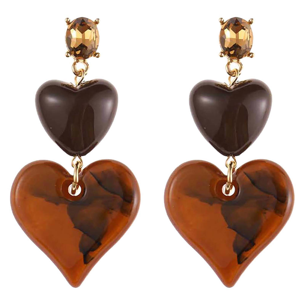 Candy Sweet Jewellery oorbellen CS24201 bruin