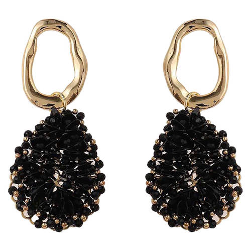 Candy Sweet Jewellery oorbellen CS24242 goudkleurig/zwart afbeelding