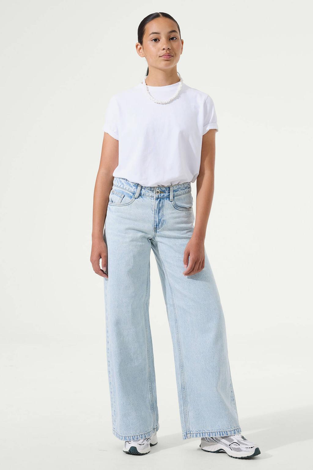 Garcia wide leg jeans light blue denim