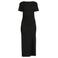Ruby midi jurk met plooien detail zwart