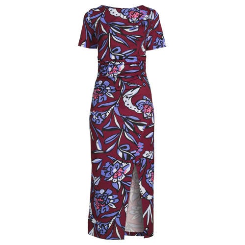 Ruby midi jurk met plooien detail bloemenprint afbeelding