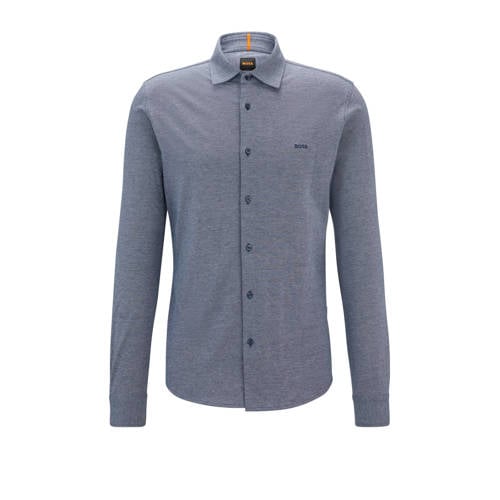 BOSS slim casual overhemd blauw afbeelding