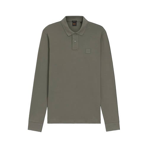 BOSS slim polo grijsgroen afbeelding