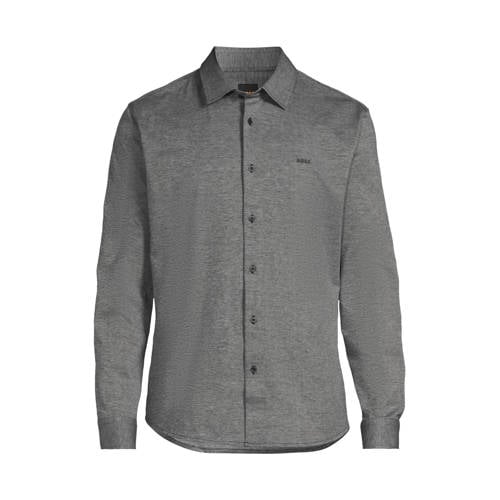 BOSS slim casual overhemd grijs afbeelding