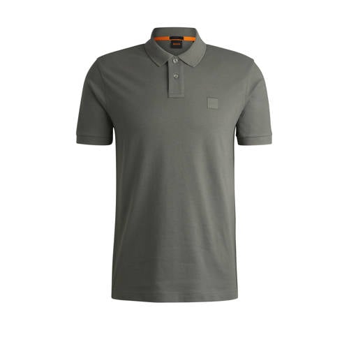 BOSS slim polo grijsgroen afbeelding
