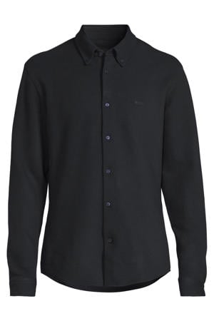 slim zakelijk overhemd donkerblauw