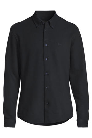 slim zakelijk overhemd donkerblauw