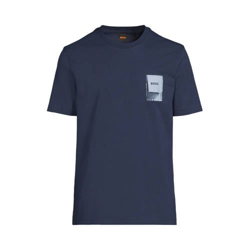 BOSS regular T-shirt donkerblauw afbeelding