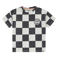 Stains&Stories geruit T-shirt antraciet