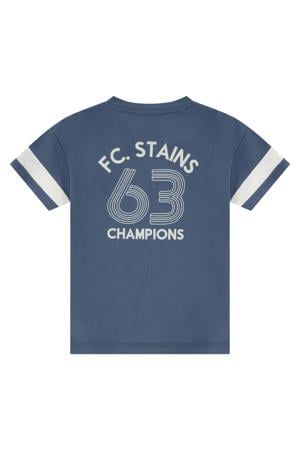 T-shirt met backprint donkerblauw