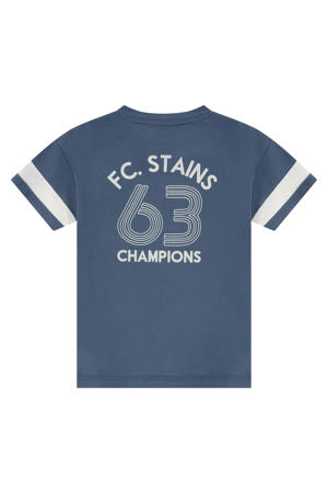 T-shirt met backprint donkerblauw