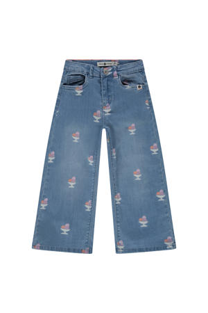straight leg jeans medium blue denim