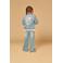 Stains&Stories spijkerjas met backprint medium blue denim
