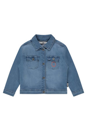 spijkerjas met backprint medium blue denim