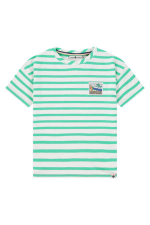 gestreept T-shirt groen