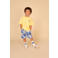 Stains&Stories sweatshort lichtblauw met textuur