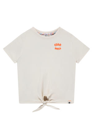 T-shirt met backprint ecru