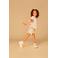 Stains&Stories gestreepte casual short groen met textuur