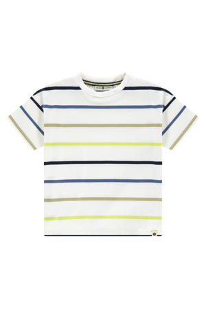 gestreept T-shirt ecru
