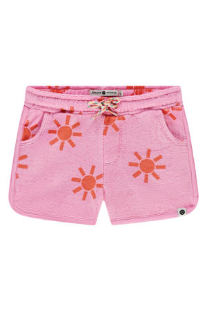 casual short roze met textuur