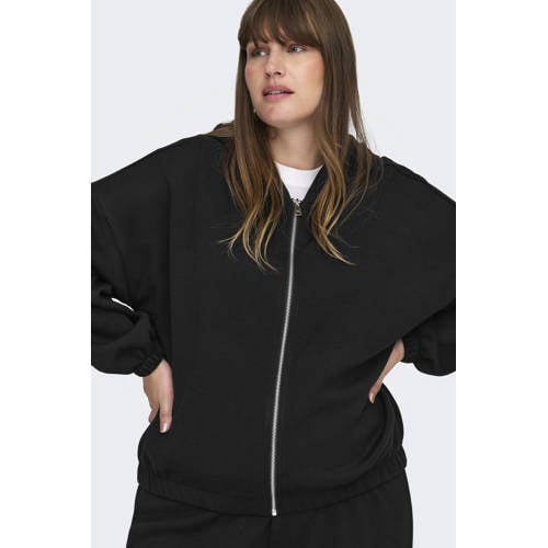 ONLY CARMAKOMA sweatvest zwart afbeelding
