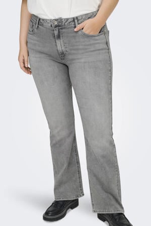 high waist flared jeans grey denim