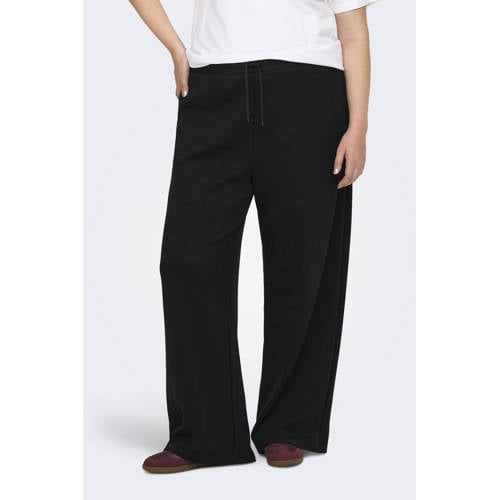ONLY CARMAKOMA wide leg high waist casual broek zwart afbeelding