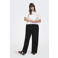 ONLY CARMAKOMA wide leg high waist casual broek zwart