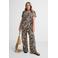 GREAT LOOKS crinkle jumpsuit met zebraprint