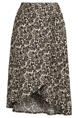 crinkle maxi wikkelrok met bloemenprint