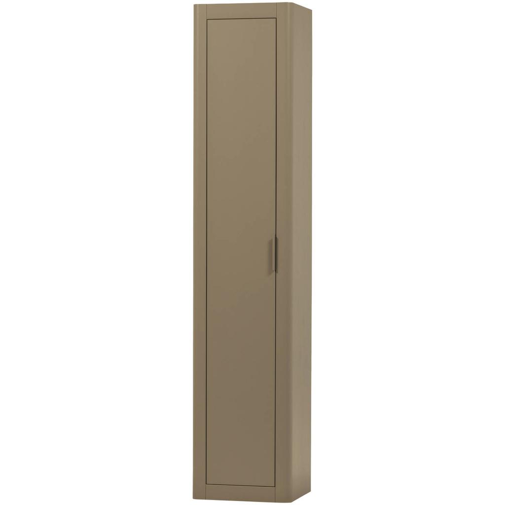 WOOOD WOOOD Gunnar Smalle Hoge Kast - Grenen - Matzwart - 217x45x39