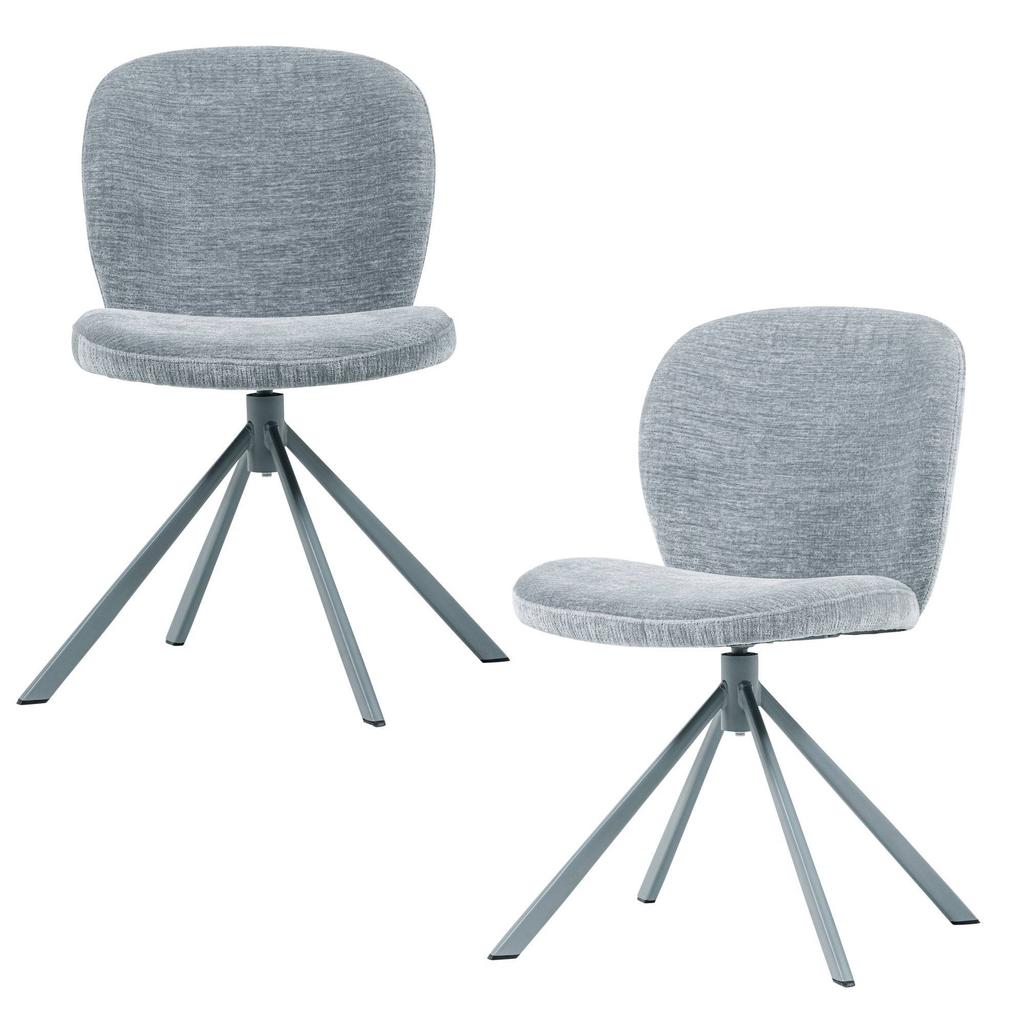 WOOOD WOOOD Femke Eetkamerstoelen - Bouclé - Naturel - Set van 2