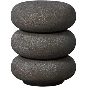 Laurel Bijzettafel Met Spikkels - Magnesium - Zwart - 50x40x40 Laurel