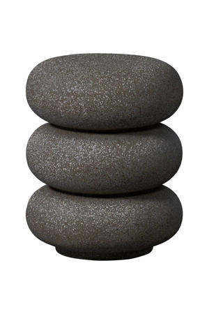 Laurel Bijzettafel Met Spikkels - Magnesium - Zwart - 50x40x40 Laurel