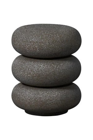 Laurel Bijzettafel Met Spikkels - Magnesium - Zwart - 50x40x40 Laurel
