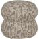 WOOOD WOOOD Anic Poef Met Dessin Donkerbruin Melange - 40x43x43