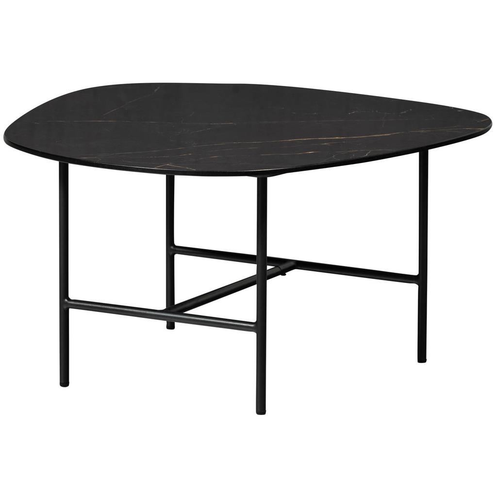 WOOOD WOOOD Vajen Salontafel - Marmeren Look - Zwart - 38x70x70