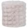WOOOD Olven Poef Hoog - Fluffy Stof - Naturel - 46x46x46