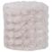 WOOOD WOOOD Olven Poef Hoog - Fluffy Stof - Naturel - 46x46x46
