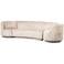 WOOOD Combi-Popular Bank - Chenille - Naturel - 72x370x97