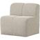 WOOOD WOOOD Mojo Eetbankje 84cm Met Rugleuning - Bouclé - Beige Melange